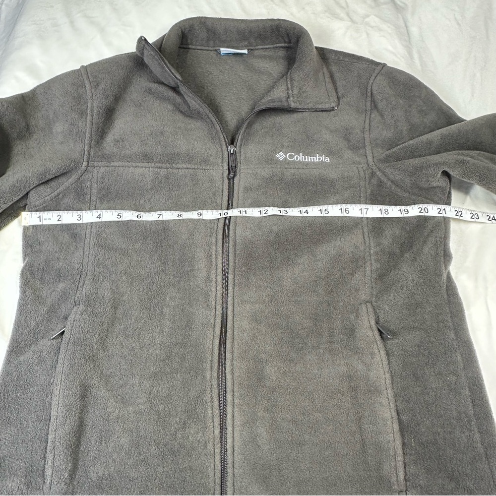 Columbia Jacket Men's Fleece Size Medium Full Zip Long Sleeve Outdoor Gray - Picture 11 of 12